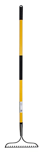 Emsco Group Professional's Choice 16-Tine Bow Rake - 54" Fiberglass Handle - 14 Gauge Steel Blade
