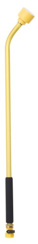 Dramm Sunrise Soft Rain Watering Spray Wand – 30” Long, Yellow – Gentle Full-Flow Spray with Shut-Off Valve & 8” Foam Grip – Lightweight & Durable for Gardens, Hanging Baskets & Planters - color: Yellow, size: 30 Inches