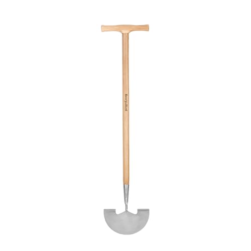 Manual Lawn Edger Tool, 39’’ Stainless Steel Half Moon Edger