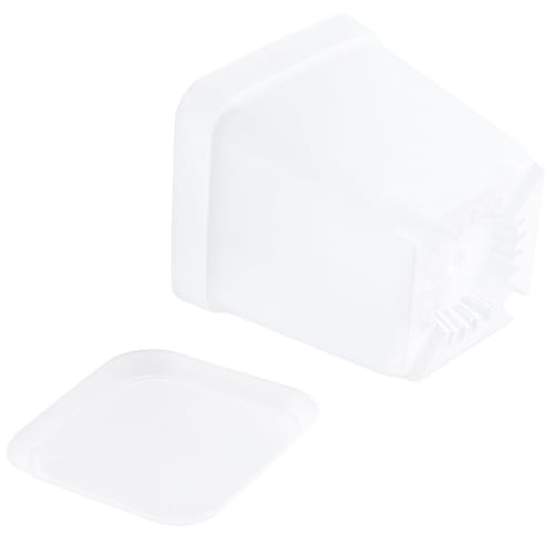 PINGEUI 150 Pcs Nursery Plant Pots, 3Inch Clear Square Herb Pots with Saucers, for Home, Office, Garden