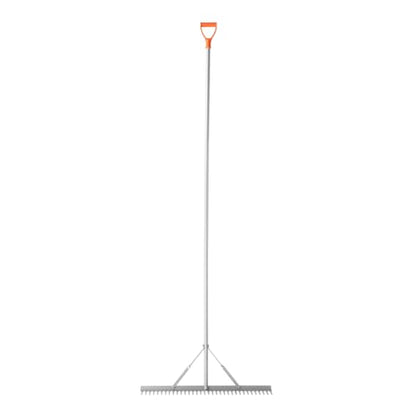 VEVOR Landscape Rake, 36 inch Wide Head 102 inch Handle, Large Heavy Duty Aluminum Landscaping Leaf Rake Tool, Asphalt Level for Loosening Soil, Garden & Yard, Pond Gravel & Beach Lawn Care, 52ft Rope - size: 102 inch