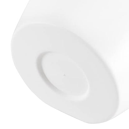 MOUYAT 6 Pcs Plastic Self Watering Hanging Planters, 7 Inch White Wall Mounted Flower Pots with Hooks and Cotton Ropes, Lazy Flower Pots for Outdoor Indoor Plants - size: 7 Inch 6 PCS
