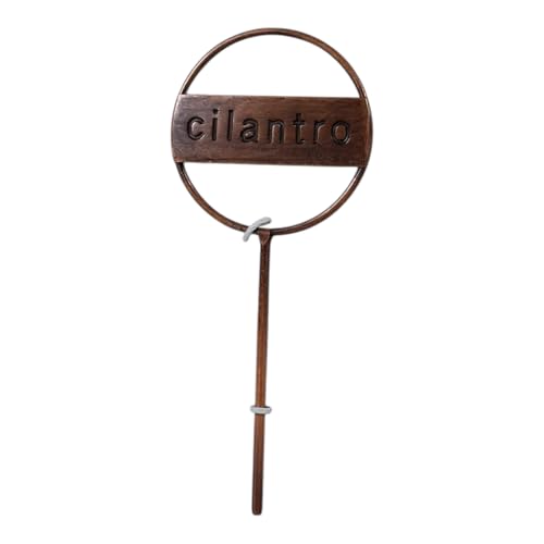 Rustic Metal Herb Garden Marker, Cilantro Plant Label Stake, Decorative Pot Identifier