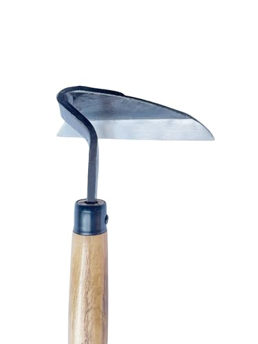 Left Handed Gardening Tools, Garden Hoe, Crack Weeder, Japanese Weeding Sickle, Grass Cutter Hand Tools for Lawn, Yard, Patio, Farming