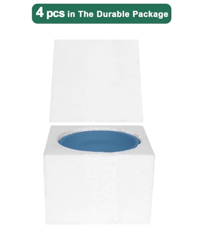vensovo 8 Inch Steel Blue Terracotta Plant Saucers, 4 Pack Large Clay Trays - color: Blue