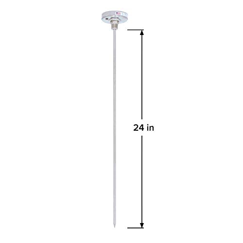 REOTEMP Heavy Duty Compost Thermometer - Fahrenheit and Celsius (24 Inch Stem), Made in the USA - size: 24 Inch Stem