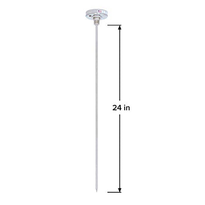 REOTEMP Heavy Duty Compost Thermometer - Fahrenheit and Celsius (24 Inch Stem), Made in the USA - size: 24 Inch Stem