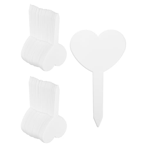 HARFINGTON 150pcs Plastic Plant Labels 3.26" x 1.97" Reusable Waterproof & Sun-Proof Garden Tags for Nursery Potted Herbs Flowers, White - color: White