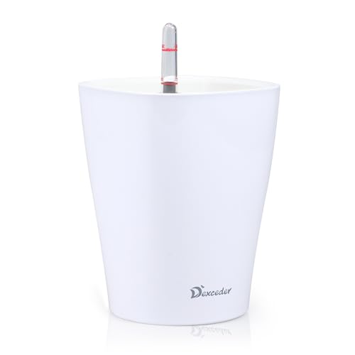 Dexceder 6x7 Self Watering Planter (White) - color: White