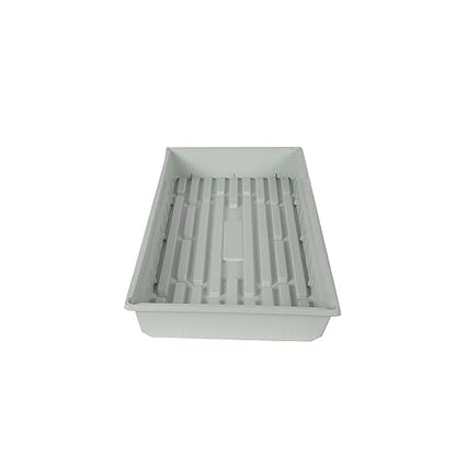 SUNPACK 10" x 20" Mega Plastic Seed Starting Tray, White, 2.5" - No Drainage Holes, Ideal for Greenhouses or Indoor Gardening - Made of Thick, Strong Plastic - color: White