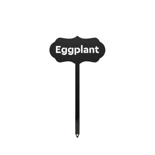 RealSteel Metal Seed & Plant Markers – Elegant Indoor & Outdoor Garden Stakes – Durable Herb, Vegetable & Fruit Plant Labels for Pots, Raised Beds & Greenhouse – Farmhouse Garden Gift - (Eggplant) - style: EGGPLANT