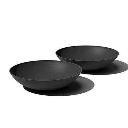 Veradek Mason Series Lane Bowl - Large Outdoor Bowl Planter - color: Black, size: 8"H x 32"DIA 2PK
