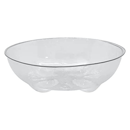 Arcadia Garden Products PS15 4" Heavy Duty Clear Plastic Saucer (Pack of 5), 4", Transparent - size: 4"