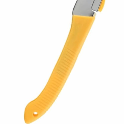 11.02 Inch Foldable Manganese Steel Pruning Saw, Yellow Non Slip Handle Hand Saw for Fruit Tree & Branch Trimming, Garden Landscaping Tool