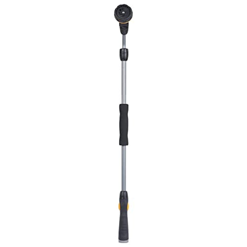 Melnor 65145AMZ RelaxGrip 8-Pattern Pivoting-Head QuickConnects Extension Wand, Black/Yellow