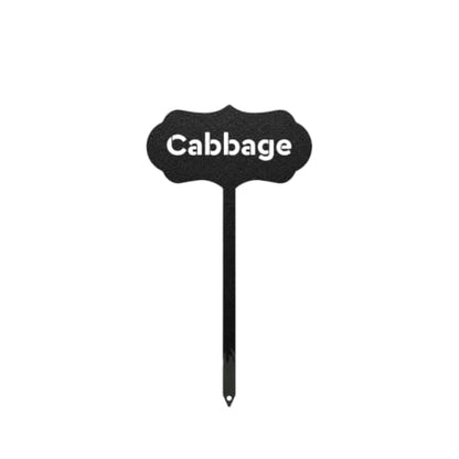 RealSteel Metal Seed & Plant Markers – Elegant Indoor & Outdoor Garden Stakes – Durable Herb, Vegetable & Fruit Plant Labels for Pots, Raised Beds & Greenhouse – Farmhouse Garden Gift - (Cabbage) - style: CABBAGE