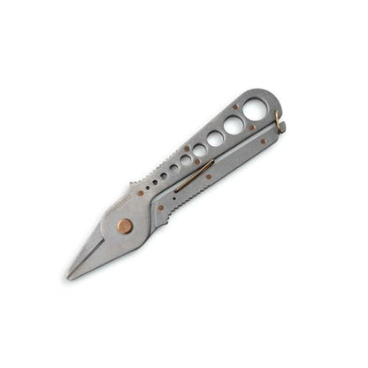 Barebones Herb Harvest and Strip Tool - Stainless Steel with Copper Accents - Your All-in-One Culinary Companion (Tumbled Steel) - color: Tumbled Steel