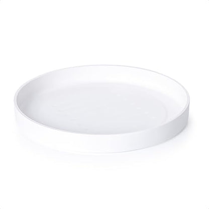 Phoenix Vine 12 Inch Plastic Plant Saucer Water Drip Tray, Heavy Sturdy Round Plant Drainage Tray for Indoors Outdoor, Matte White, 21-TY-12W-1 - size: 12"