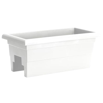 Root & Vessel Countryside Railing Planter Box, 24 Inch, White - color: White, size: 24 Inch