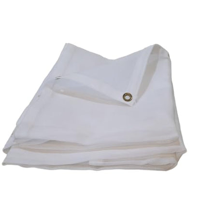 Heavy Duty Mesh Tarp Net Sail Sun Shade Awning and Fence Screen (White Mesh) (14' x 20') - size: 14' x 20'