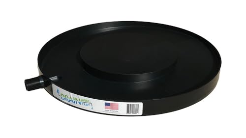 Drain Away Black 15.5 Inch Plant Saucer Heavy Duty Drain Tray for Large Pots Indoor Outdoor Waterproof UV Resistant | Protect Floors Decks | 12in 15in 22in | White Gray Terra Cotta Black - color: Black, size: 15.5 x 15.5 x 1.5 inches