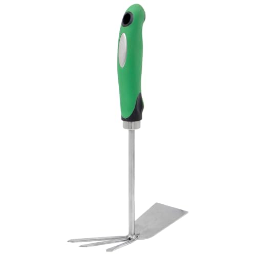 Zenport 15311A Shrub Rake Hoe Fork Combo, 12-Inch, Green - 3 Pack