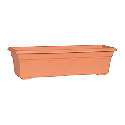 Root & Vessel 16245 Countryside Flower Box, 24-Inch, Terracotta - color: Terracotta, size: 24 Inch