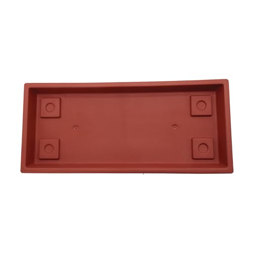 The HC Companies Venetian Rectangular Plant Tray - Lightweight Plastic Plant Saucer - Plant Drip Trays for Drainage -UV Resistant Pot Saucer for Indoor & Outdoor Use (23.5" Clay, Pack of 1) - color: Clay, size: 23.5"