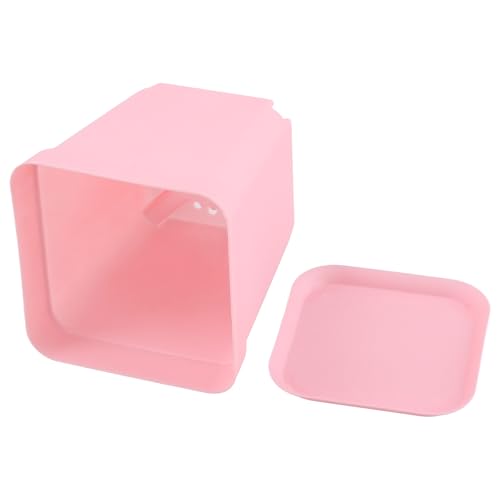 HOIGON 100 Pack 2.75 Inch Pink Square Nursery Pot, 7cm Thickened Plastic Nursery Pots with Drain Holes Trays, Small Square Planting Containers Bulk Set for Seedling Flower Tomatoes Basil - color: Pink