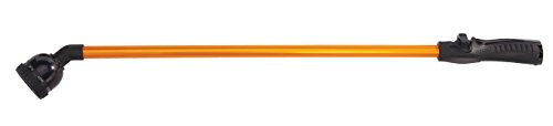 Dramm RainSelect Rain Wand – 30 Inch Aluminum Watering Wand with 9-Pattern Adjustable Spray Head & One Touch Thumb Control Valve – Garden Hose Wand for Flowers, Plants & Hanging Baskets – Orange - color: Orange, size: 30 Inch