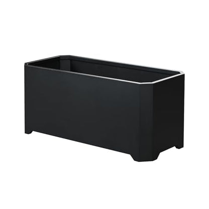 Metal Rectangular Planter Box 32"L x 15"W x 15"H Steel Black Planter Box - color: Black, size: 32"Lx15"Wx15"H