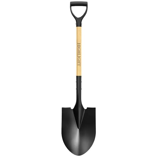 Shovel for Digging Round Point Garden 41 Inch D-Handle Wooden Handle