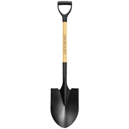 Shovel for Digging Round Point Garden 41 Inch D-Handle Wooden Handle