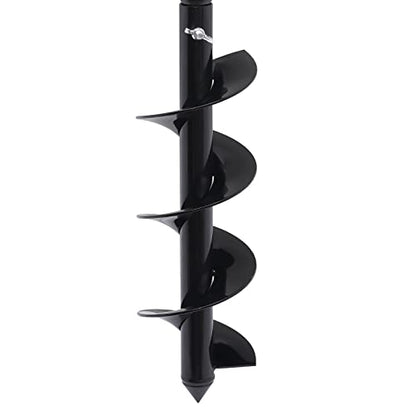 Manual Garden Hole Digging Drill Bit 4"x24" Hand Post Hole Digger with Non-Slip Handle Spiral Drill Planter for Flower, Tree, Seedlings, Deep Cultivating - style: 4"x24"Bit