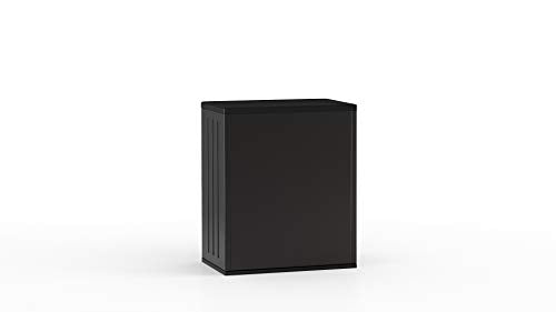 Suncast 30" Heavy-Duty Resin Outdoor Storage Cabinet, Lockable, Dark Gray