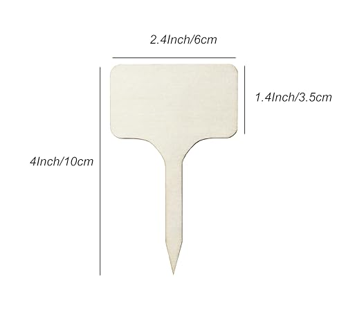100 Pcs Wood Plant Labels, Natural Wooden Plant Marker Garden Sign Tags, T-Type Garden Markers for Succulents, Herbs, Seedlings, Potted, Flowers, Vegetables (T-Type) - style: T-Type