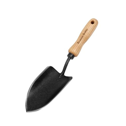Garden Hand Trowel, Stainless Steel Planting Shovel with Wooden Handle - size: 34.5CM Garden Hand Trowel