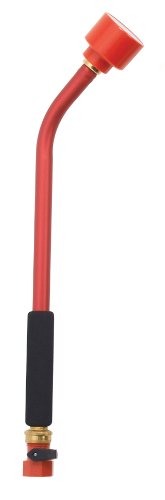 Dramm Sunrise Soft Rain Watering Spray Wand – 16” Long, Red – Gentle Full-Flow Spray with Shut-Off Valve & 8” Foam Grip – Lightweight & Durable for Gardens, Hanging Baskets & Planters - color: Red, size: 16 Inches