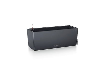 Lechuza BALCONERA Color 50 Slate, Self-Watering Window Box (Railing Planter), H7.5 L19.7 W7.5 in - color: Slate Matte, size: 50 cm, style: 50