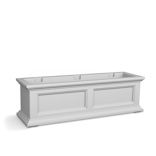 Mayne Fairfield 36in Self-Watering Rectangular Window Box Planter, White - color: White, size: 36in