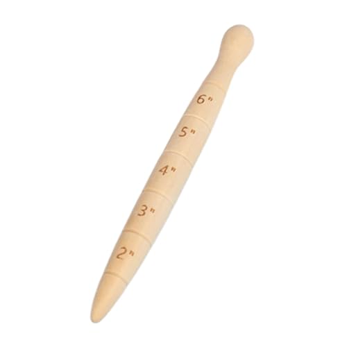 Wooden Seed Dibber with Measurement Handheld Save Time Ergonomic Round Handle Quick Efficient Seed Planter Tool Tapered Gauge - color: Style a