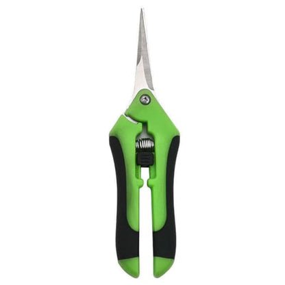 Pruning Shears for Gardening, Ultra Sharp Garden Scissors for Precise Cuts, Stainless Steel Bonsai Clippers with Spring Loaded, 6.5 Inch Garden Shears with Straight Stainless Steel Precision Blades - color: Green&black
