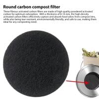 6.7inch Charcoal Filters for Kitchen Compost Bin Pail Replacement Filter Countertop Home Bucket Refill Sets, Made of Activated-Charcoal Material, 5mm in Thickness, 12Pcs by VAIR MUDO