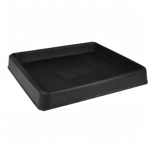 Tusco Products Square Saucer Planter Tray, 11-Inch, Black - color: Black, size: 13 inches x 13 inches x 2 inches