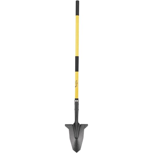 Spear Head Spade SHLF2 58" Garden Spade Shovel - Digging Shovel with a 9" x 11" Beveled Blade, Steel-Reinforced Fiberglass Long Handle & 2 Cushioned Grips - Digging Spade for Gardening