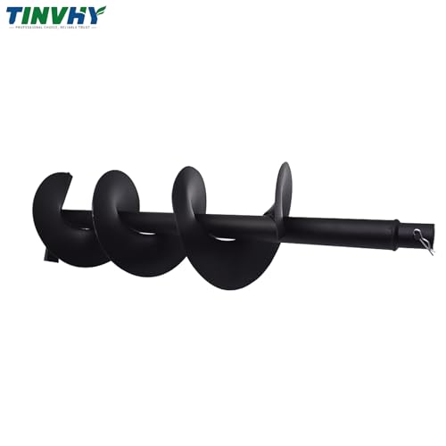 8-in Earth Auger Drill Bit, Garden Plant Flower Auger Rapid Planter Compatible Gas Powered Post Fence Hole Digger with 3/4 Shaft - size: 8 Earth Auger Drill Bit