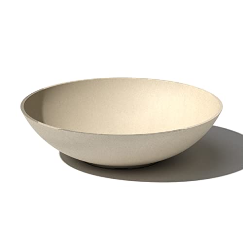 Veradek Mason Series Lane Bowl - Large Outdoor Bowl Planter - color: Sand, size: 6"H x 24"DIA