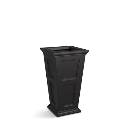 Mayne Fairfield 28in Self-Watering Tall Square Planter, Black - color: Black