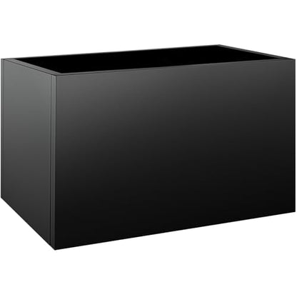 40"x16"x24" Steel Planter Box, Metal Large Rectangular Planter - color: Black, size: 40"L x 16"H x 24"W