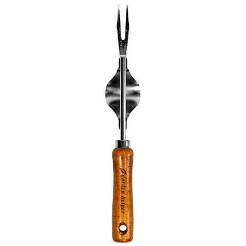 Weed Puller Heavy Duty Japanese Steel with Wood Handle, Hand Weeding Tool, Manual Weeder for Garden, Quick and Easy Weed Pull Tool, Made in Japan, Silver - color: Brown Weed Puller